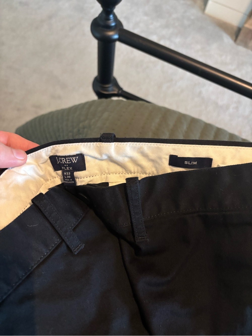 Lot of 8- J. Crew and Banana Republic Chinos- 33x30. Black, Gray, Khaki, Cream - Picture 4 of 9
